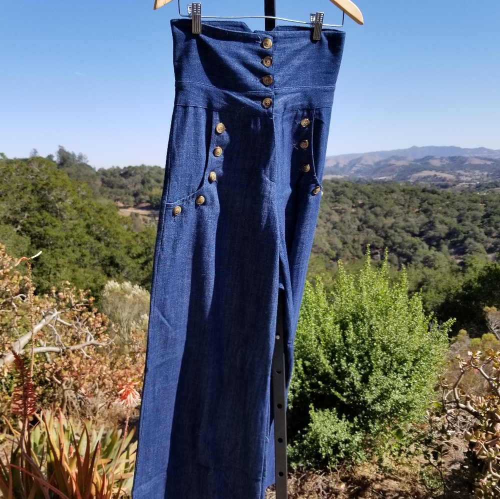 Super high waist sailor jeans - Medium